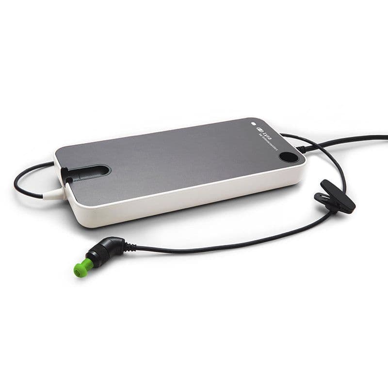 Interacoustics Lyra, et system til måling af otoakustiske emissioner, med en stor skærm, der viser auditive data